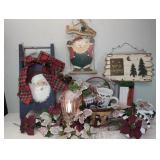 Christmas Signs, Poinsettias, Snowman Card