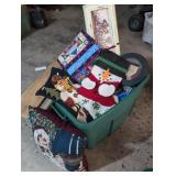Tote with Lid Overflowing with Items includes