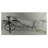 Metal Lot Includes Countertop Towel Rack, A Door