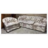 Retro couch and chair set