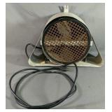 Vintage Metal Framed Fan Powers On Perfect For