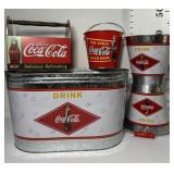 Coca-Cola collector galvanized buckets and more