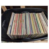 Tote of Unsearched Vinyl Records With Lid