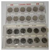 Canadian coins 2000 and Confederation 125 Years