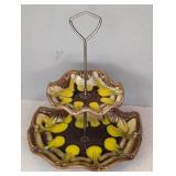 Unique Two-Tier Hors D'oeuvres Tray 11' Tall