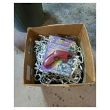 Box Of Untested Christmas Lights With Light