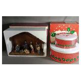 Xmas Lot Includes Nativity Scene And Two