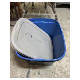 Two totes with lids- 23in x 18in x 13in H