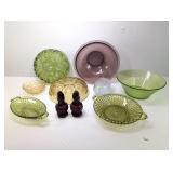 Eye-Catching Tinted Glass Pieces w/ Purple Pyrex