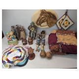 Assortment of Ceramics, Handmaid Doilies and