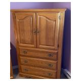 Wooden wardrobe with drawers - 38in x 18in x