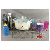 Miscellaneous Lot Includes Slow Cooker,Water