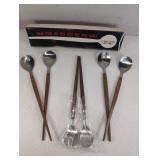 Mid-Century Modern Rosewood Handle Stainless