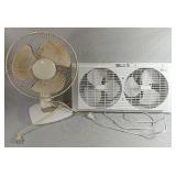 Two Fans First A Table Top And A Window Fan Both