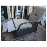 Outdoor Recliner Wicker Resin Patio Lounge Chair