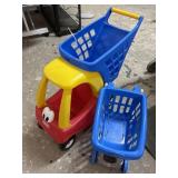 Little Tikes and Kid Connection shopping carts-