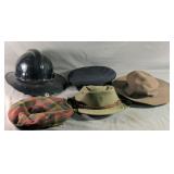 Vintage Hat Lot Includes 1951 Printe, Fire