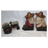 Vintage Carved Mexican Bookends, Collectible