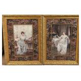 Beautiful framed vintage style art pieces  -