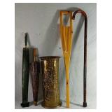 Vintage Brass Umbrella Stand Measures