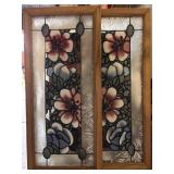Beautiful stain glass style tri-fold art piece