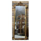 Royal style mirror with gold accents - 22in x