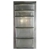 Five Drawer Storage Cubby On Wheels Measures