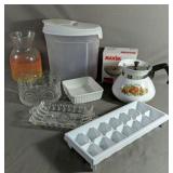 Kitchen Lot Includes Candy/ Nut Dish, Corning