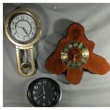 Wall Clocks One Is Handmade (Needs TLC) And