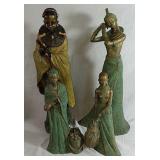 Four Pieces Of African Masai Figures Check
