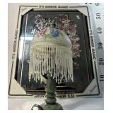 Hand painted lamp and Itï¿½s Mirror Magic - sizes