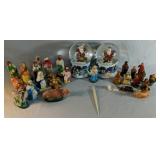 Two Santa SnowGlobe Music Box And Two Sets Of