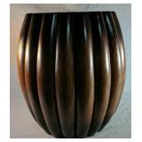 Round Walnut Look Side Table Measures