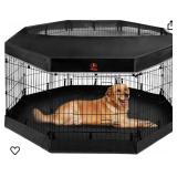 PJYuCien Dog Playpen - Metal Foldable Dog