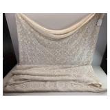 Large Hand Crocheted Bedspread 84in x 80in
