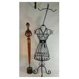 Metal Jewelry Display Stand Mannequin Style With