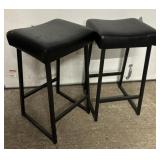 Two bar stools - 15in x 13in x 26in