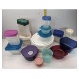 Large Lot of Plastic Containers feat. Tupperware,