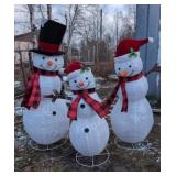 Snowman Family Decorative Lawn Ornaments,