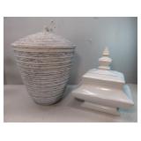 Large Vessel Made in Vietnam and White Decorative