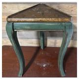Hand painted accent corner table - 14in x 12in