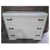 Charming 3-Drawer Wood Dresser on Wheels 19in x