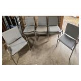8 chrome leg office chairs