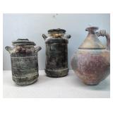 3 Rustic Vessels 10", 9" and 7"
