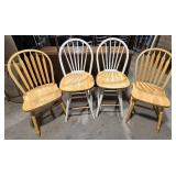 4 dining chairs, includes 2 bar stool height