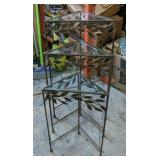 Metal and glass nesting tables