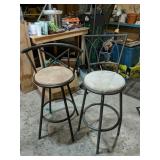 Two Mismatched Barstool One Measures Approximately