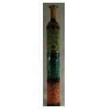 Multi-Colored Metal Floor Vase Measures