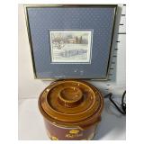 Vintage Mini Crock Pot Model SC.10 and framed