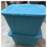 Two storage bins - 23in x 17in x 15in